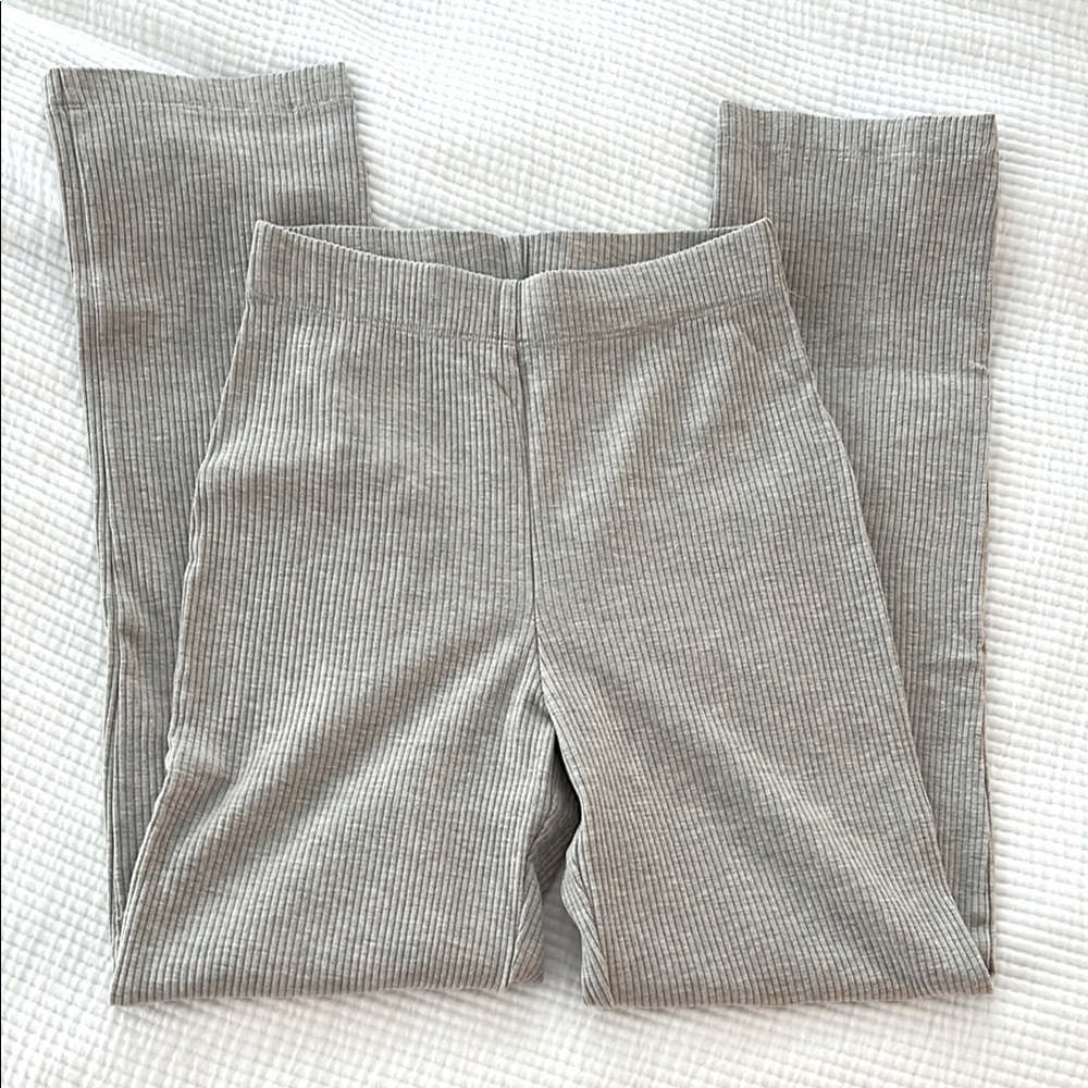 Reformation Gray Ribbed Pants